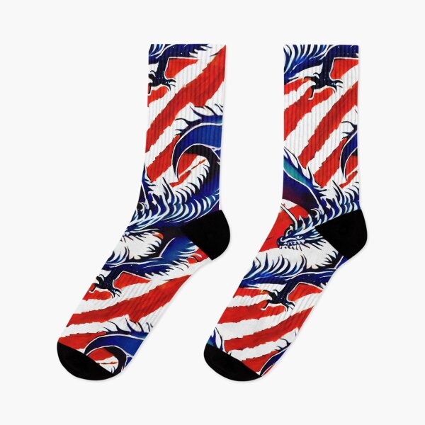 Item preview, Abstract Patriot Blue Dragon - Seamless Pattern designed and sold by Chubuter.