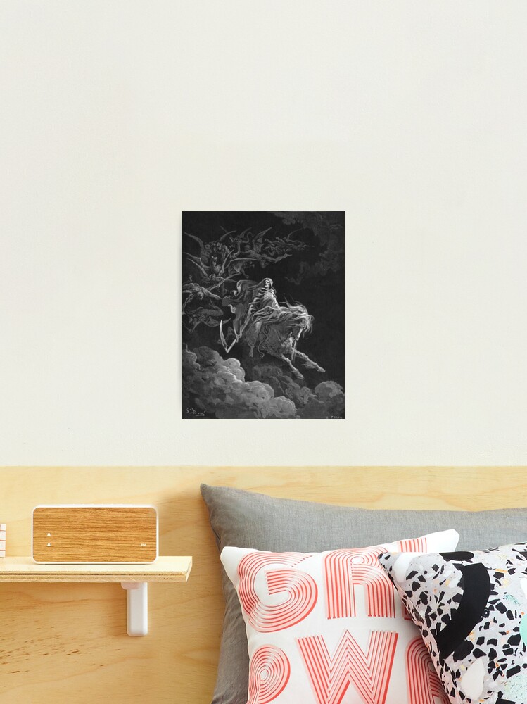 Thumbnail 2 von 3, Fotodruck, Tod auf einem blassen Pferd - Gustave Dore designt und verkauft von forgottenbeauty.