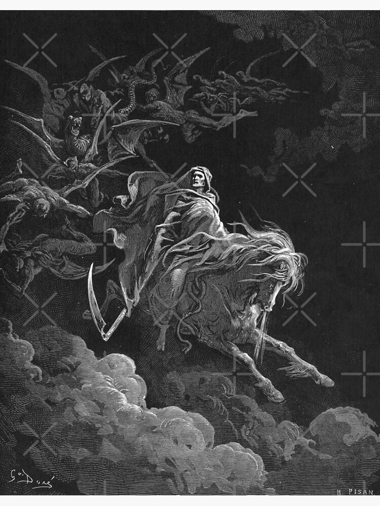 Thumbnail 3 von 3, Fotodruck, Tod auf einem blassen Pferd - Gustave Dore designt und verkauft von forgottenbeauty.