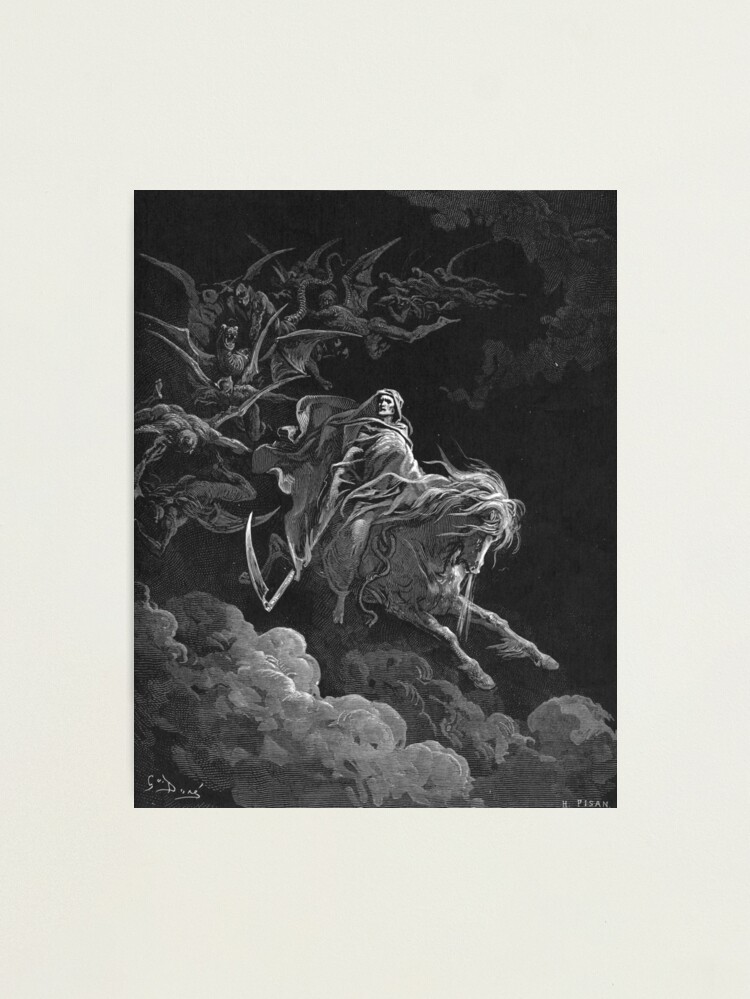 Thumbnail 1 von 3, Fotodruck, Tod auf einem blassen Pferd - Gustave Dore designt und verkauft von forgottenbeauty.