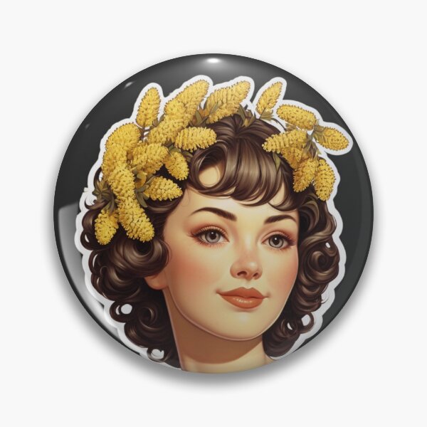 Item preview, Beautiful girl with wattle in her hair. designed and sold by NewtBoo.