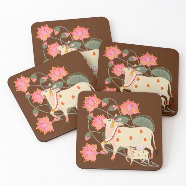 Item preview, Pichwai Art/Painting - Cow and Calf/Mother and Child/ House Warming/Indian Marriage/Wedding  designed and sold by ShreecreatE.