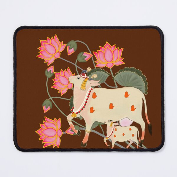 Item preview, Pichwai Art/Painting - Cow and Calf/Mother and Child/ House Warming/Indian Marriage/Wedding  designed and sold by ShreecreatE.