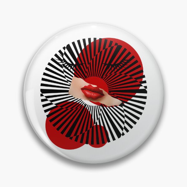 Item preview, Ilusión Óptica en líneas de dibujo | Fusión Artística | Labios y ojos de mujer designed and sold by brynatshop.