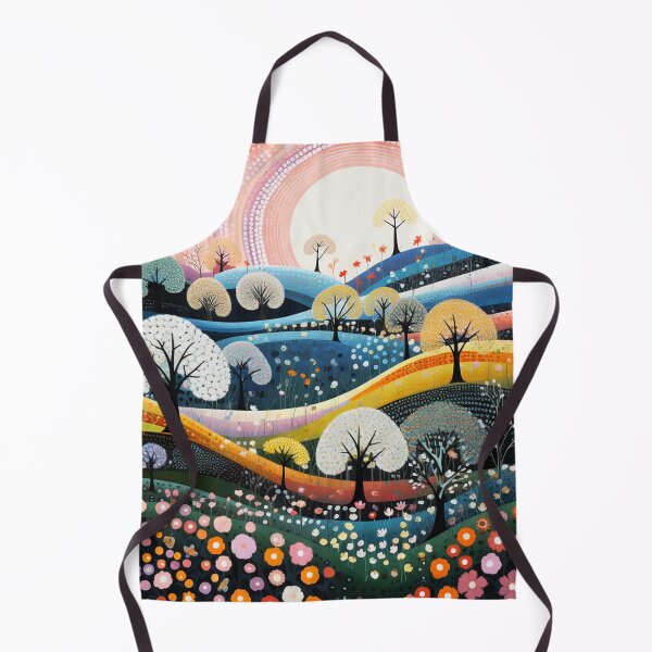 Artikelvorschau, Blumenwiese mit Wildblumen im Volkskunststil entworfen und verkauft von Neika Shimm Designs.