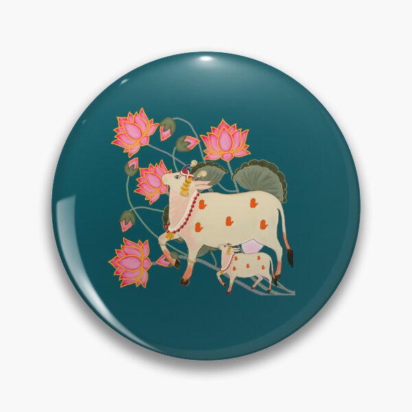 Item preview, Pichwai Art/Painting - Cow and Calf/Mother and Child/ House Warming/Indian Marriage/Wedding  designed and sold by ShreecreatE.
