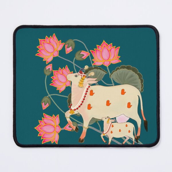 Item preview, Pichwai Art/Painting - Cow and Calf/Mother and Child/ House Warming/Indian Marriage/Wedding designed and sold by ShreecreatE.