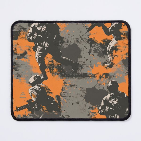 Item preview, Tiled Orange Tactical Soldier Pattern designed and sold by dcrc.