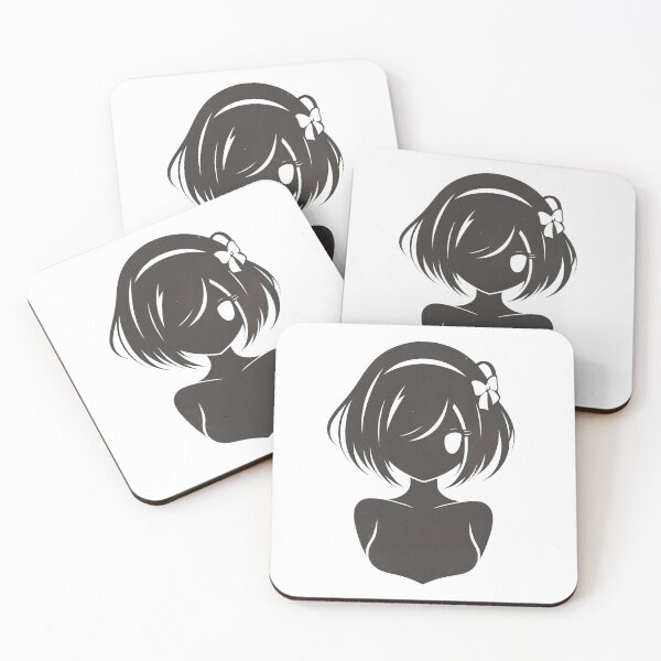 Item preview, Sleek Shadow: Captivating Anime Girl Silhouette | Trendy Monochrome Design designed and sold by siljeberg.