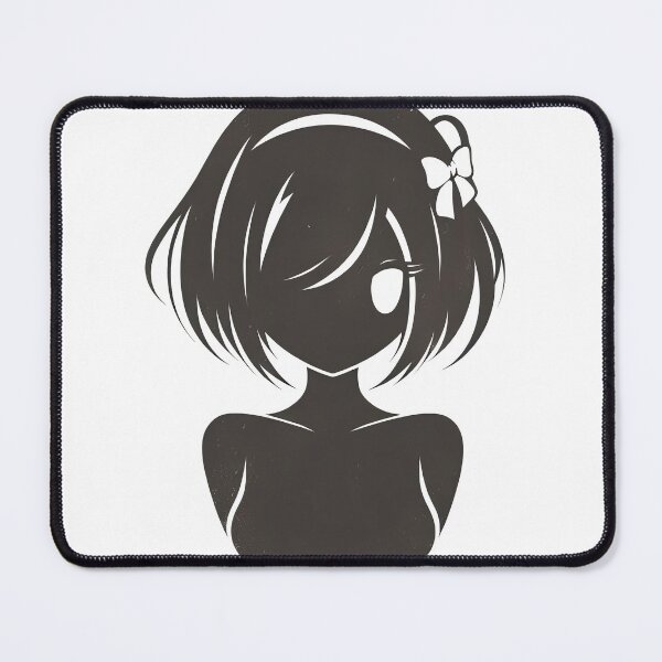 Item preview, Sleek Shadow: Captivating Anime Girl Silhouette | Trendy Monochrome Design designed and sold by siljeberg.
