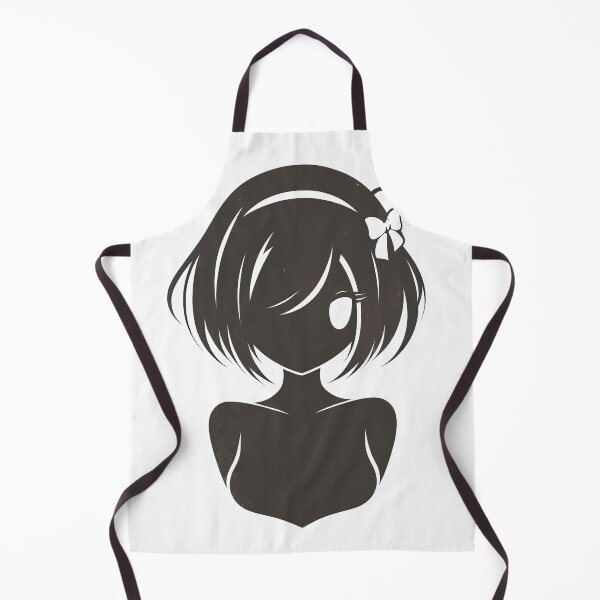 Item preview, Sleek Shadow: Captivating Anime Girl Silhouette | Trendy Monochrome Design designed and sold by siljeberg.