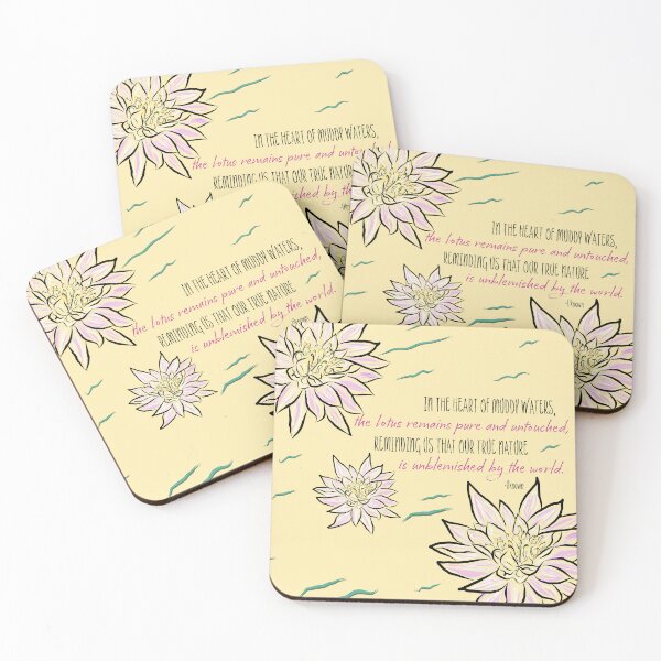 Item preview, 3 Modern Minimalist Lotus Flowers with Inspirational Quote designed and sold by MichCortez9.