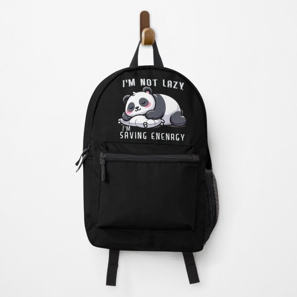 Item preview, Panda Not Lazy Saving Energy Graphic funny quote designed and sold by Glitch Core.