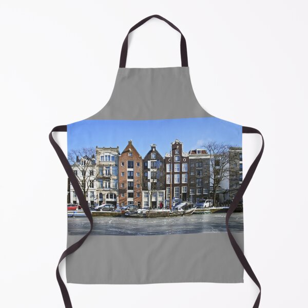 Item preview, Capturing Amsterdam's Winter Charm: Frozen Canal and Quaint Merchant Houses designed and sold by InbalTurShalom.