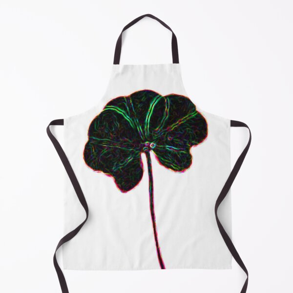 Item preview, Dark Rainbow Neon Abstract Black Real 5 Leaf Clover White BG designed and sold by kattakitty.