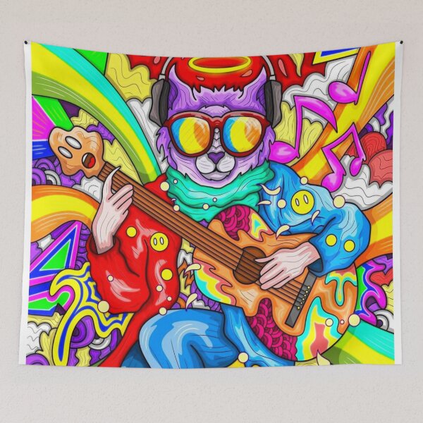 Item preview, Cat and charming music designed and sold by Aiyinyangart.
