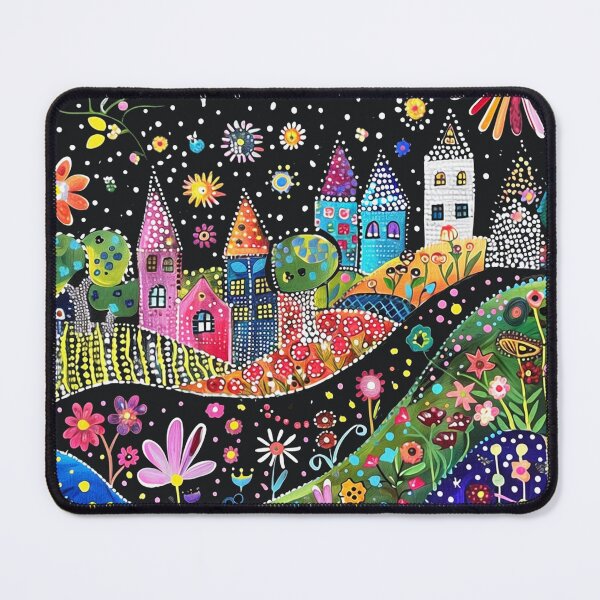 Item preview, Sparkling Polka Dot Landscape Folk Art Style designed and sold by Neika Shimm Designs.