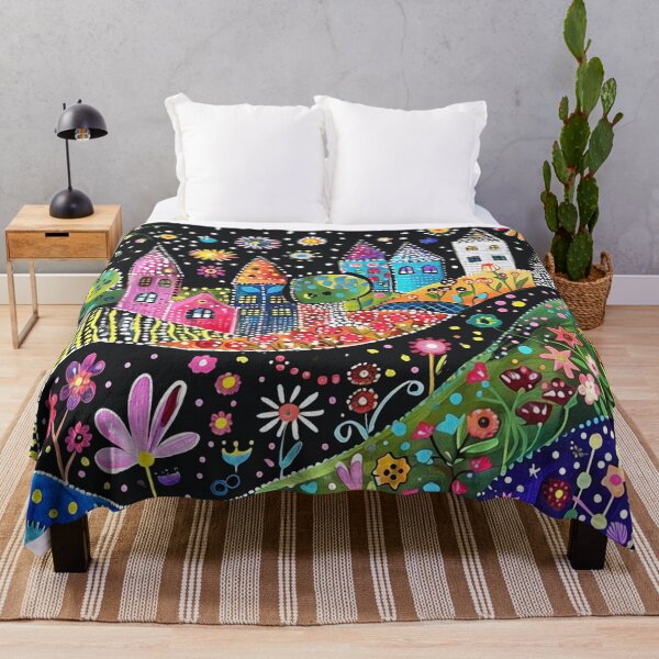 Item preview, Sparkling Polka Dot Landscape Folk Art Style designed and sold by Neika Shimm Designs.