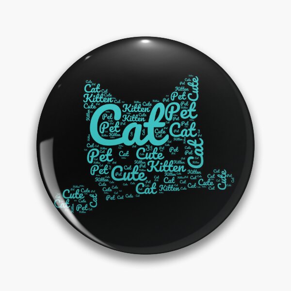 Item preview, Teal Cat Made of Words designed and sold by Promoc.
