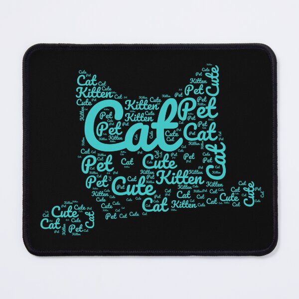 Item preview, Teal Cat Made of Words designed and sold by Promoc.