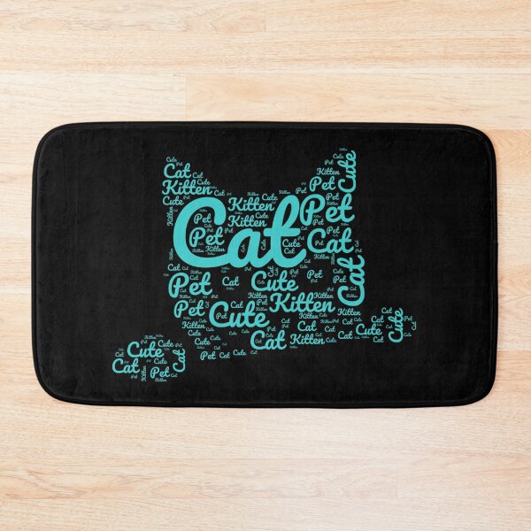 Item preview, Teal Cat Made of Words designed and sold by Promoc.