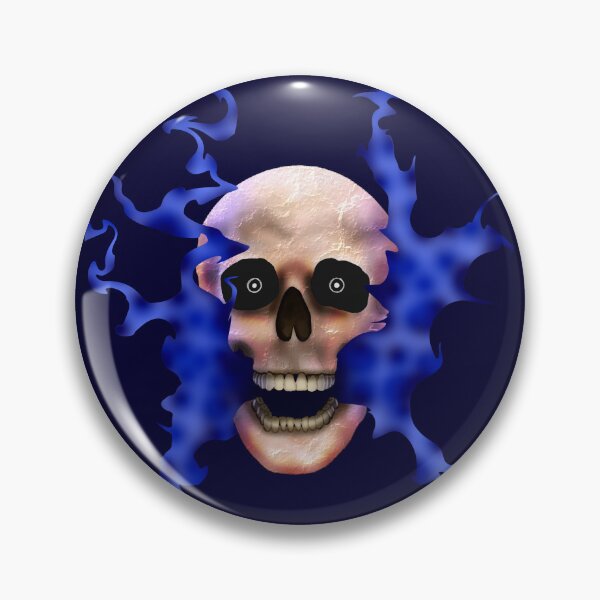 Item preview, Human Skull Spewing Blue Smog designed and sold by KMH-Artwork.