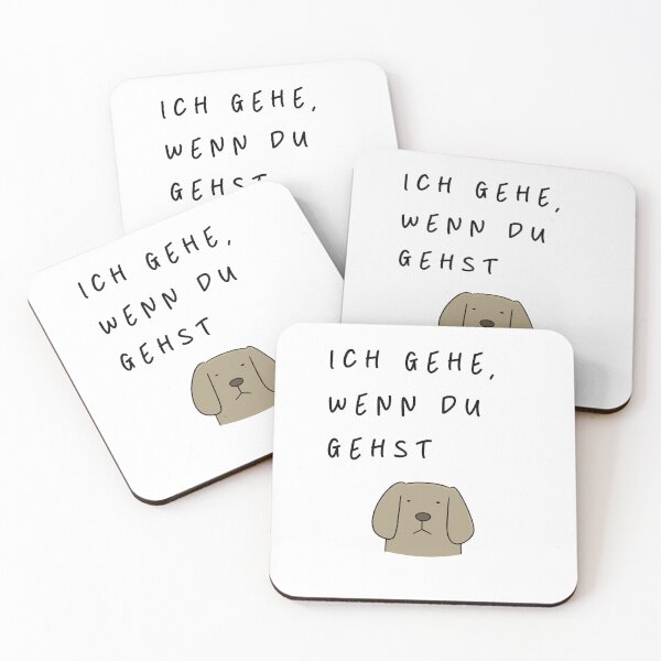 Artikelvorschau, Ich gehe, wenn du gehst - Simple Affection Expression Design | Hunde-Design-Illustration entworfen und verkauft von RM-Journey.