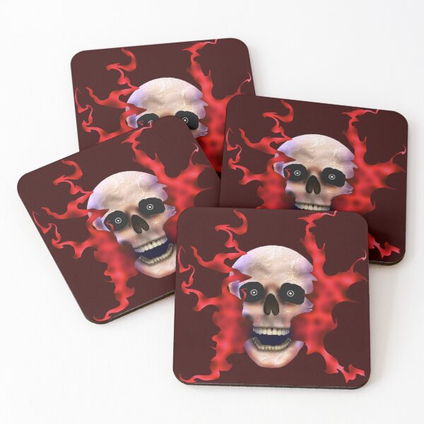 Item preview, Human Skull Spewing Red Smog designed and sold by KMH-Artwork.