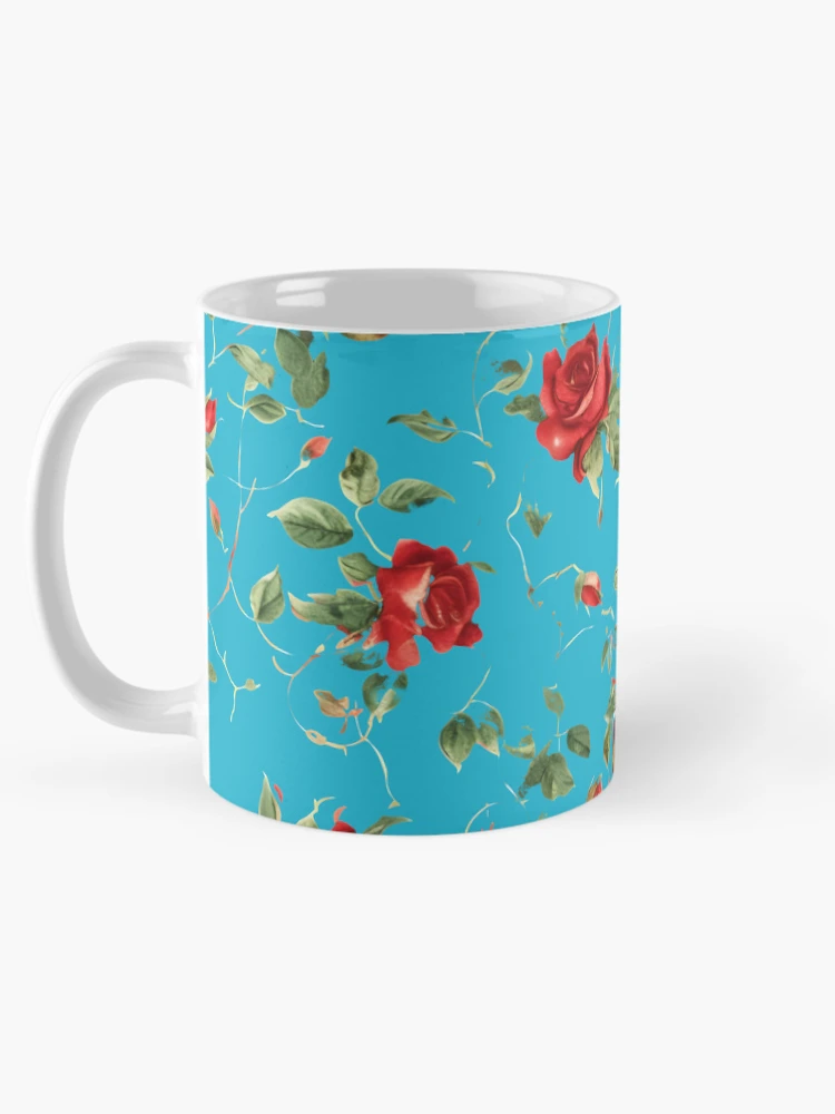 Thumbnail 5 of 6, Coffee Mug, Transparent Roses Pattern designed and sold by Pixel-Lair.