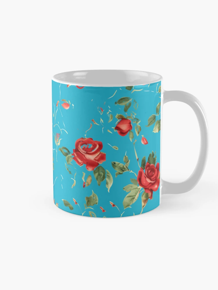 Thumbnail 3 of 6, Coffee Mug, Transparent Roses Pattern designed and sold by Pixel-Lair.