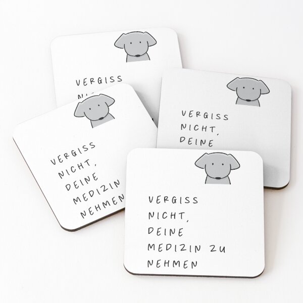 Item preview, Vergiss nicht, deine Medizin zu nehmen - Medication Reminder Design | Dog Design Illustration designed and sold by RM-Journey.