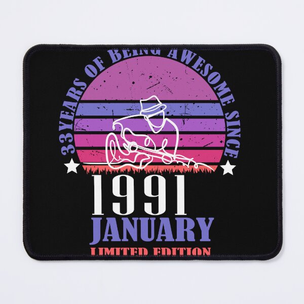 Item preview, 33 Geburtstag Retro Vintage Gitarristen Gitarrenliebhaber january designed and sold by studiopekepeke.