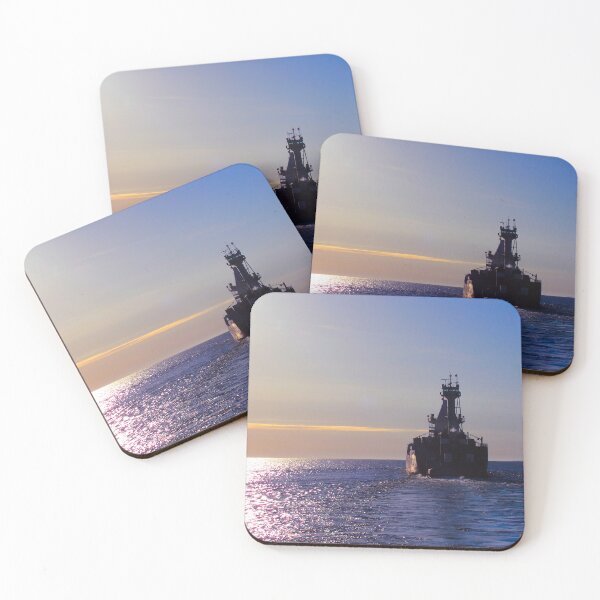 Item preview, Cargo Ship passing Mackinac Island designed and sold by BuddingTree.