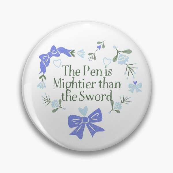 Item preview, "The Pen is Mightier than the Sword" - Flower Pattern designed and sold by Jenna Cage.