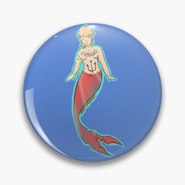 Item preview, Nonbinary Mermaid Orange designed and sold by Rav Helland.