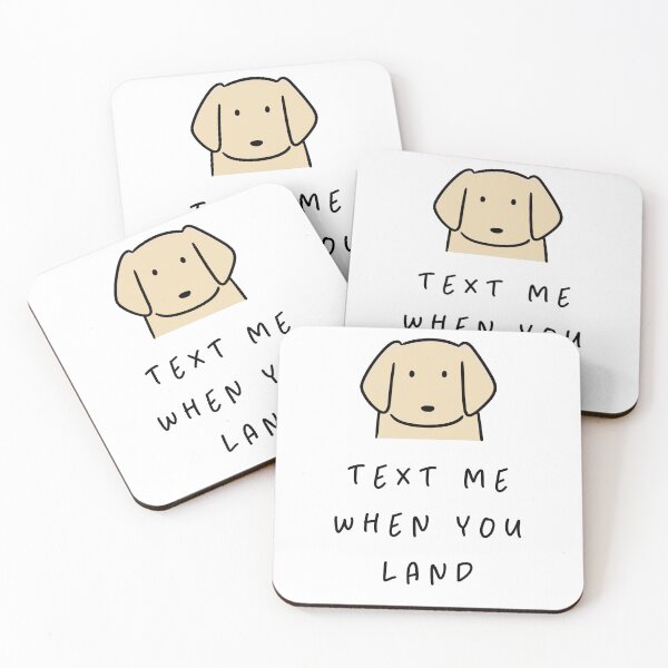 Item preview, Text me when you land | Arrival Confirmation Design | Dog Design Illustration designed and sold by RM-Journey.