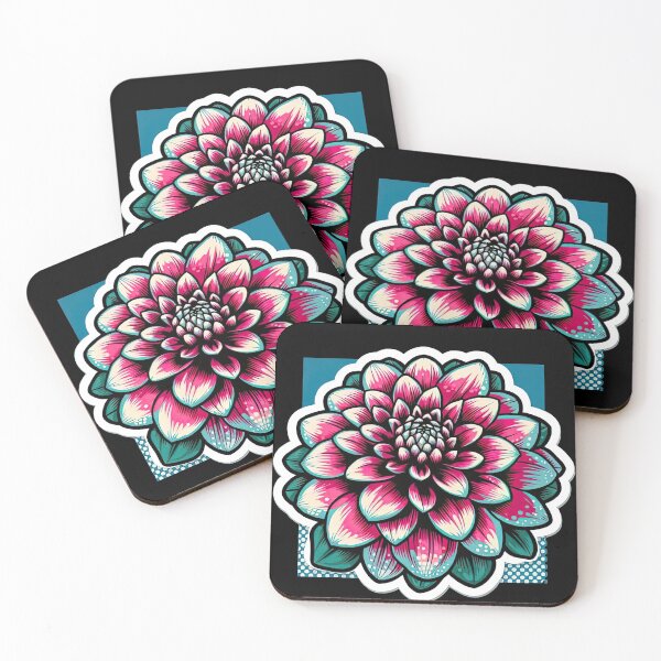 Item preview, Dahlia Bloom Pop Art Style designed and sold by artofuniverse.