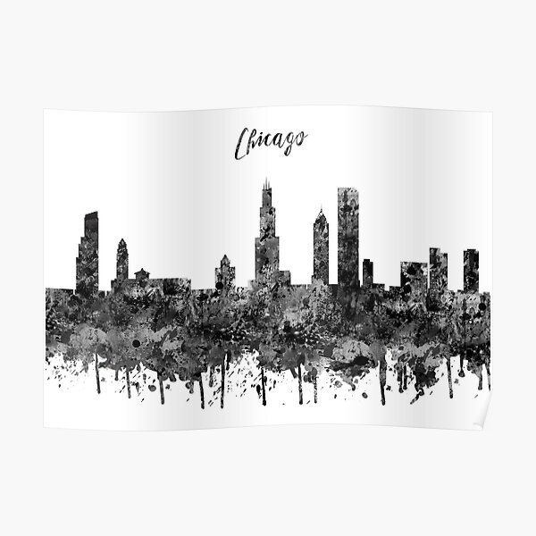 "Chicago, Chicago skyline, Chicago Illinois" Poster for Sale by Rosaliartbook Redbubble