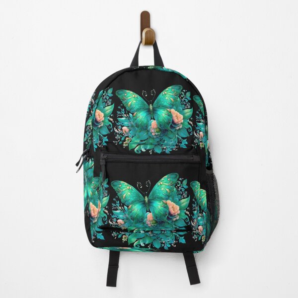 Item preview, Butterfly Symmetry: Geometric Teal Green Tones Art Pattern designed and sold by LLdreams.