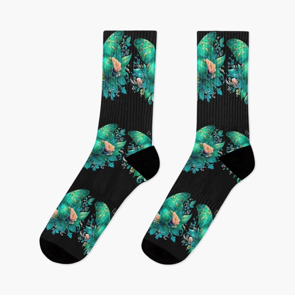 Item preview,  Butterfly Symmetry: Geometric Teal Green Tones Art Pattern designed and sold by LLdreams.