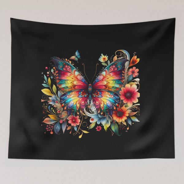 Item preview,  Butterfly Floral Symmetry: Colorful Tones Art Pattern designed and sold by LLdreams.