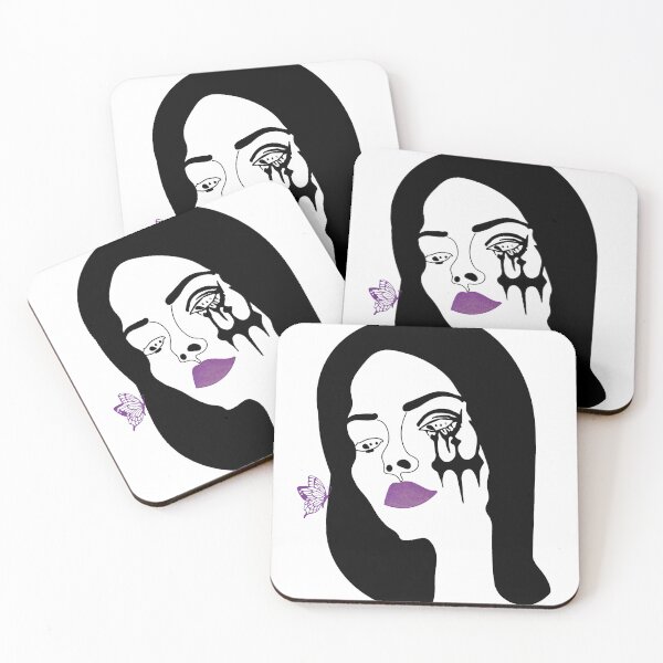 Item preview, Enchanting Elegance: Woman with Purple Lips and Butterfly Grace designed and sold by NEWDESINGS12.