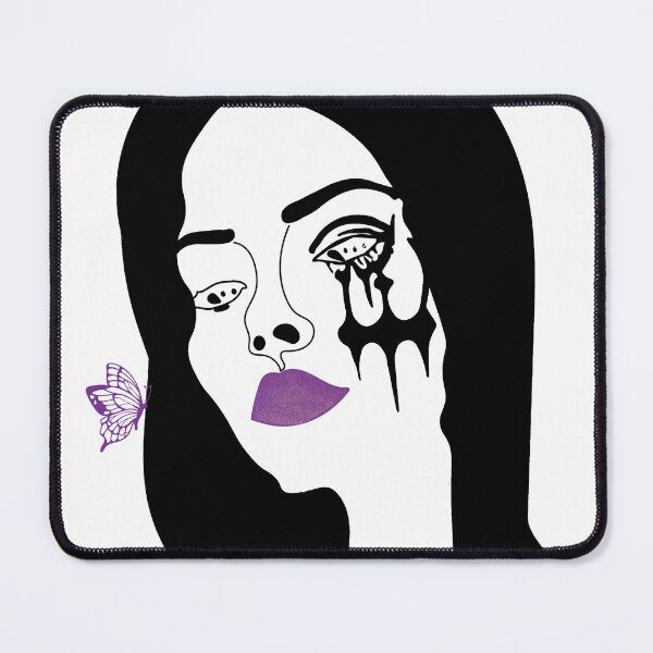 Item preview, Enchanting Elegance: Woman with Purple Lips and Butterfly Grace designed and sold by NEWDESINGS12.