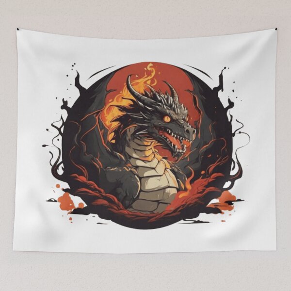 Item preview, anime dragon on fire designed and sold by martin max.