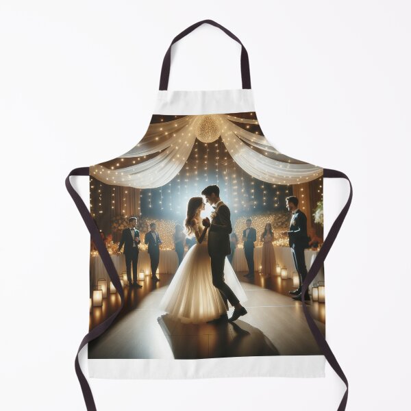 Item preview, Young couple dancing their first dance at a wedding party under a romantic light canopy designed and sold by AndreaMart.