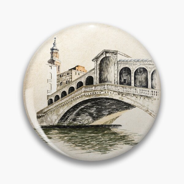 Item preview,  Rialto bridge, Venice with a vintage look. 2 designed and sold by PocketRoom.