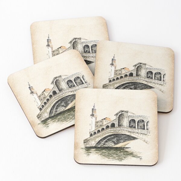 Item preview,  Rialto bridge, Venice with a vintage look. 2 designed and sold by PocketRoom.