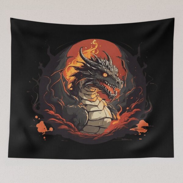 Item preview, anime dragon on fire designed and sold by martin max.