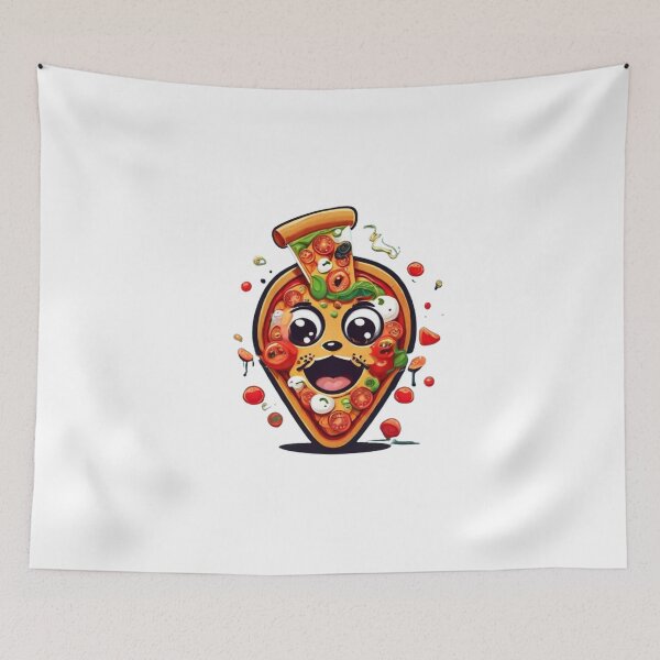 Item preview, ,Cartoon Pizza Illustration ,Cartoon Pizza, funny gift  designed and sold by masteryStore.