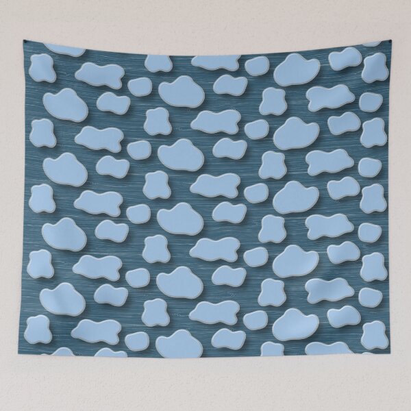Item preview, Seamless Minimalist Cloud Shapes Pattern on a Dark Blue Textured Background designed and sold by NOVOImpression.